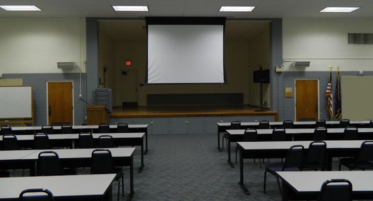 Classroom with Projector Screen